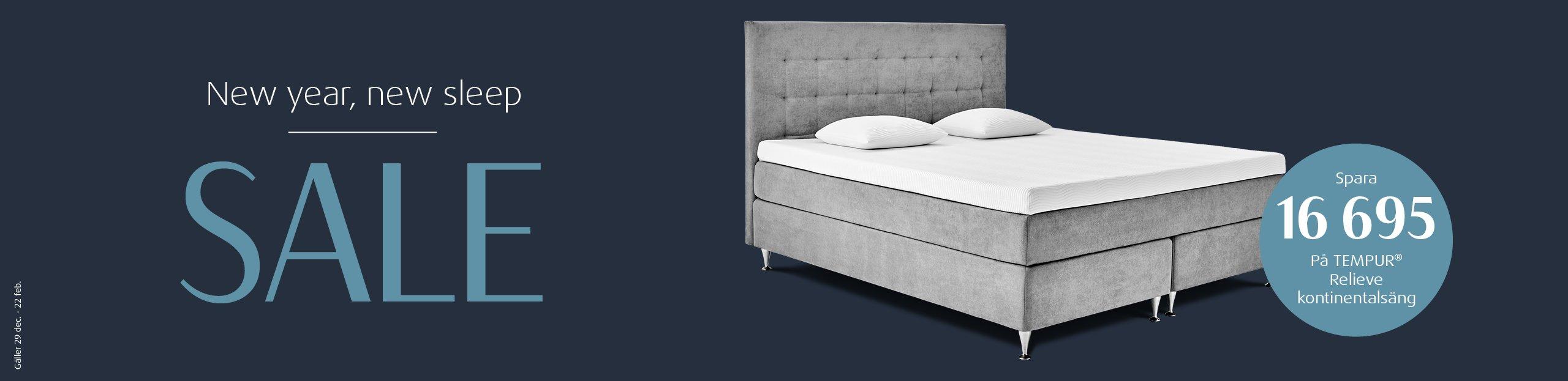 TEMPUR Relieve kontinentalsäng 180x200 erbjudande - Tryckavlastande memory foam säng