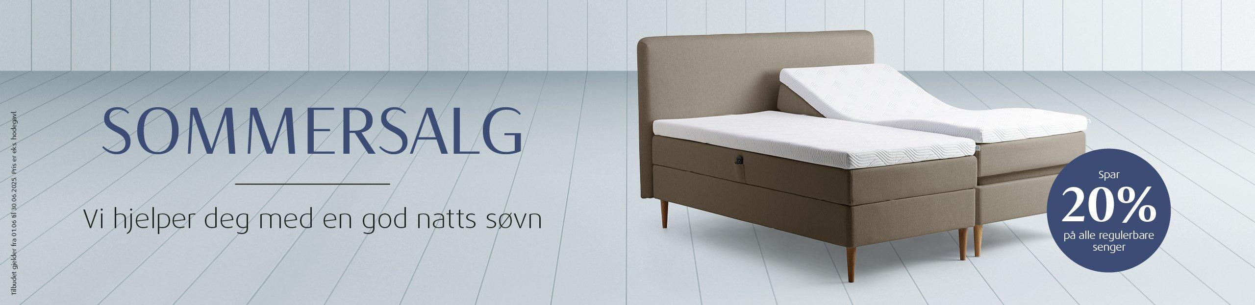 TEMPUR justerbare senger, trykkavlastende memory foam