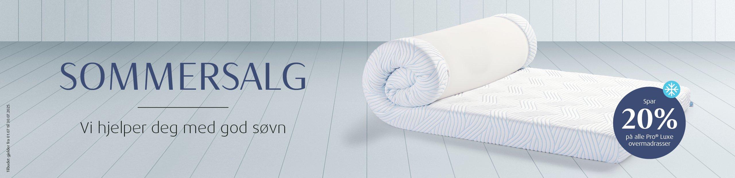 TEMPUR Pro Luxe overmadrass 10 cm, trykkavlastende memory foam
