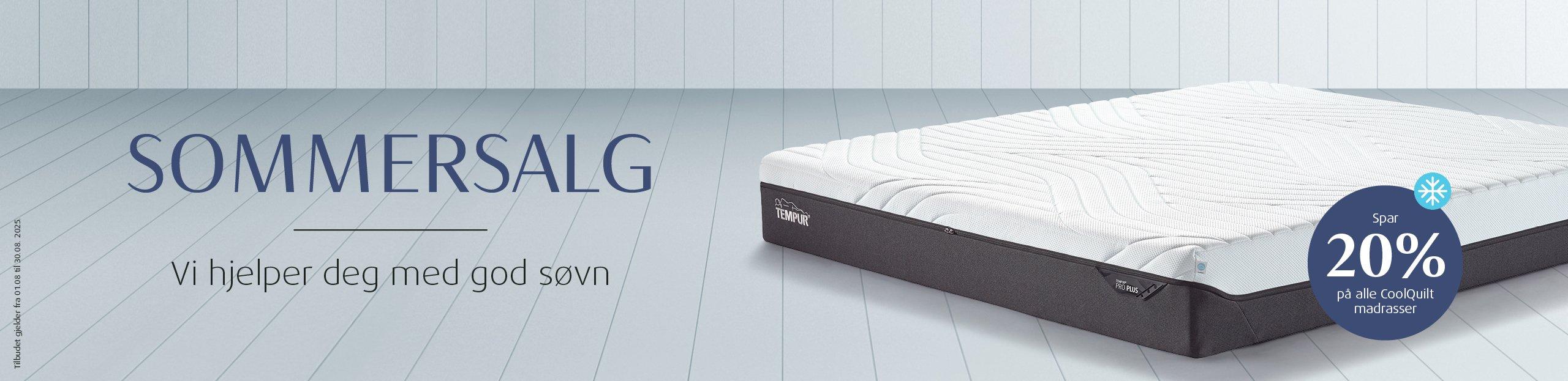TEMPUR Pro CoolQuilt madrass, trykkavlastende memory foam - spar 20% sommersalg