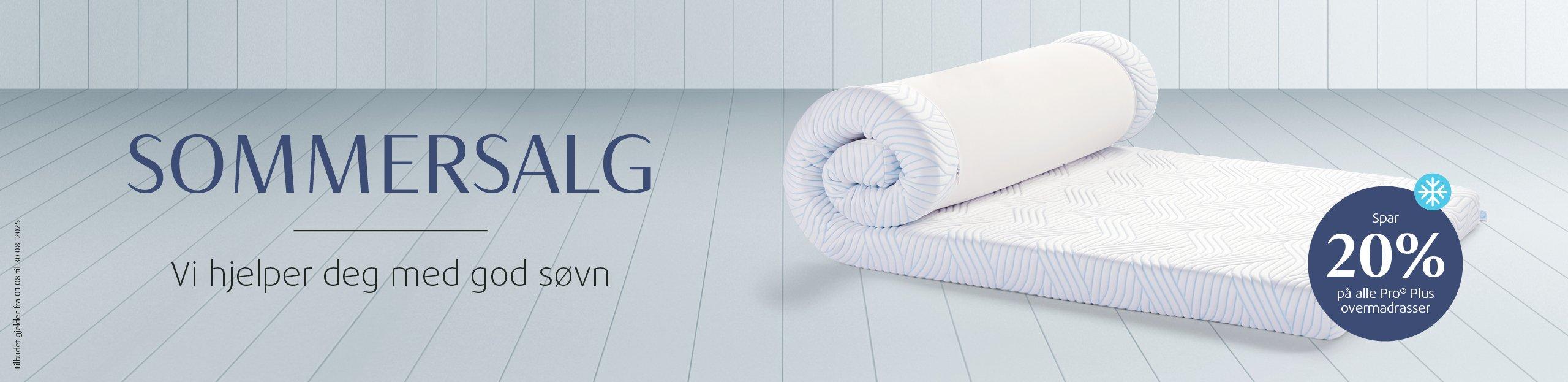 TEMPUR Pro Plus overmadrass 8 cm, trykkavlastende memory foam - spar 20% sommersalg