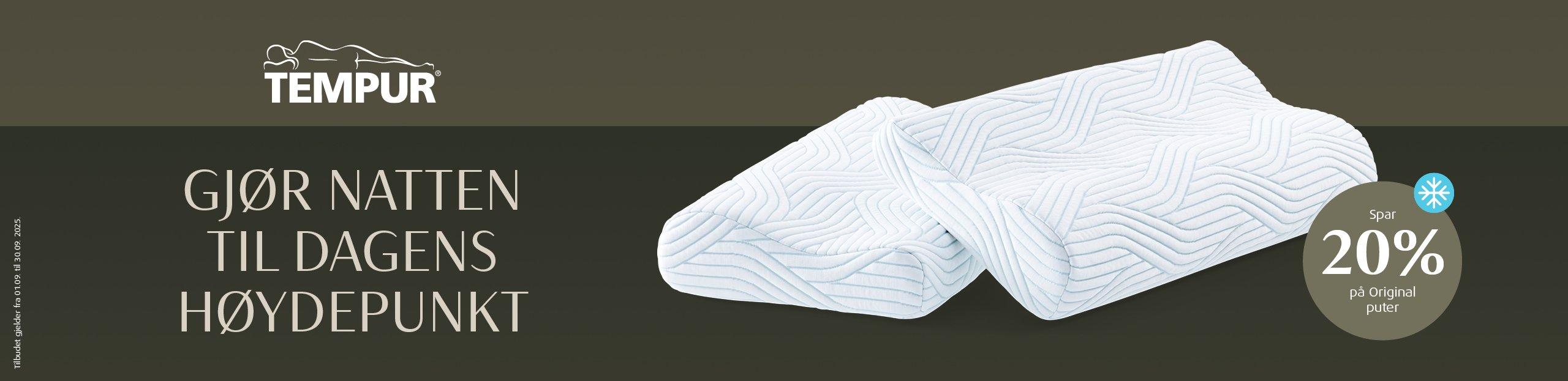 TEMPUR Original SmartCool hodepute, ergonomisk kjølende pute