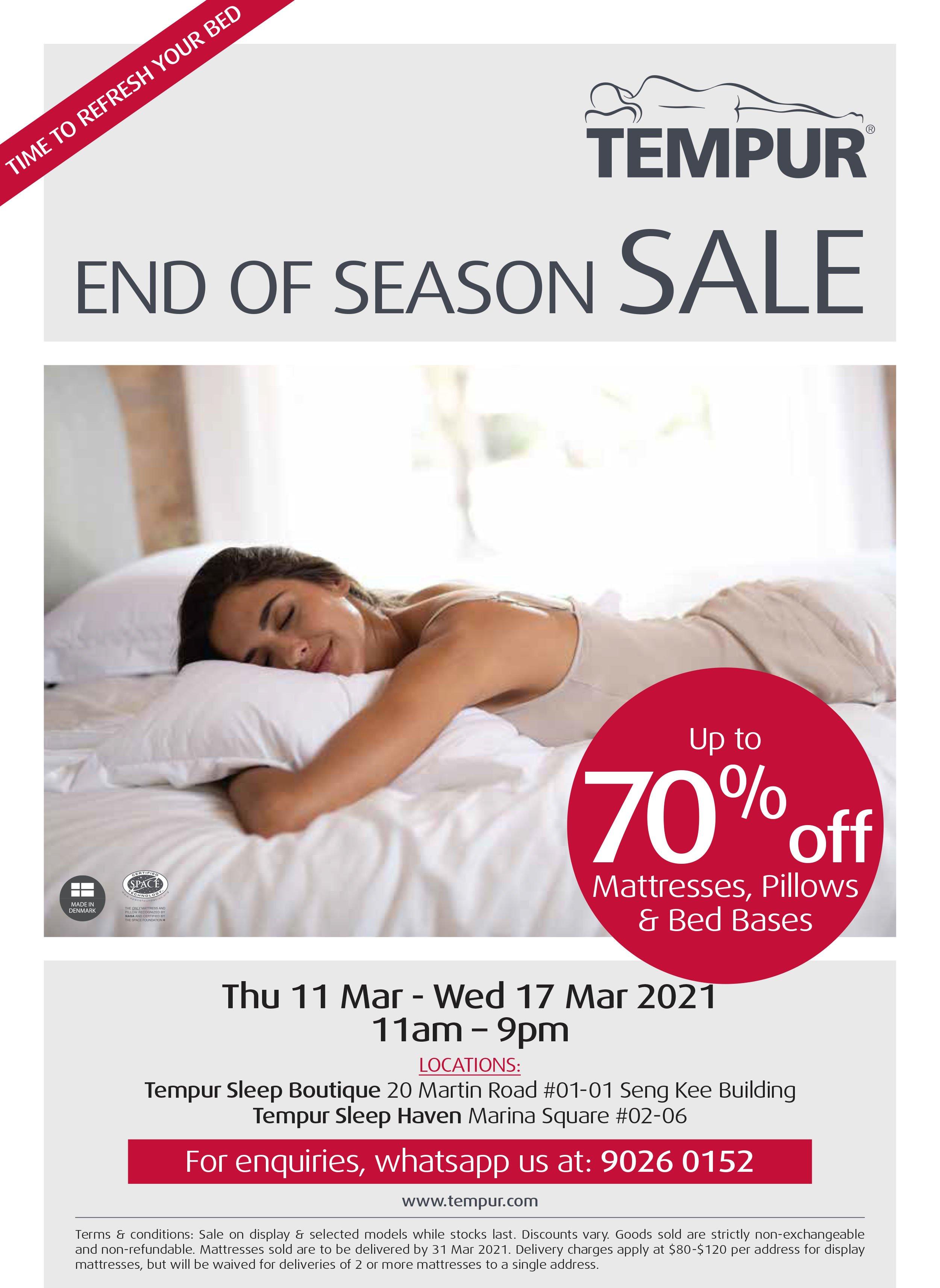 Tempur deals pillow promotion