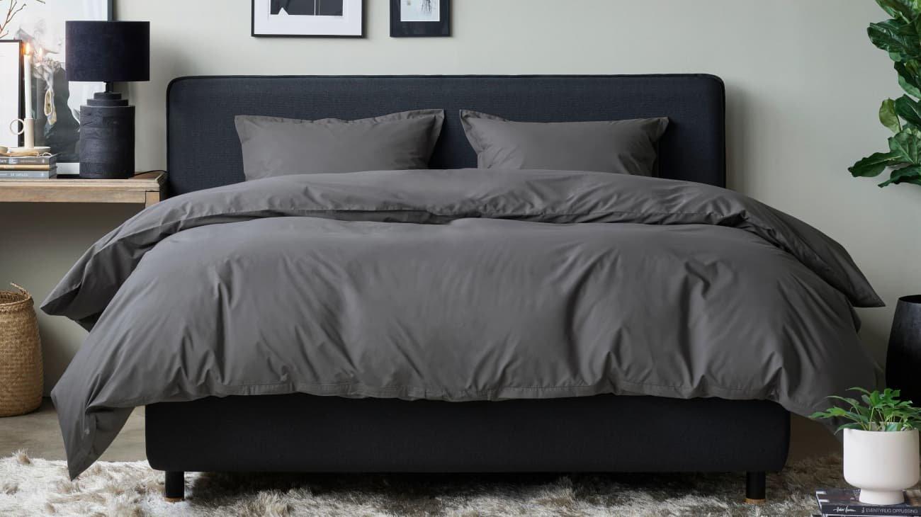 HOUSSE DE COUETTE COTON ÉGYPTIEN Anthracite 140 x 200 CM HOME BY TEMPUR™