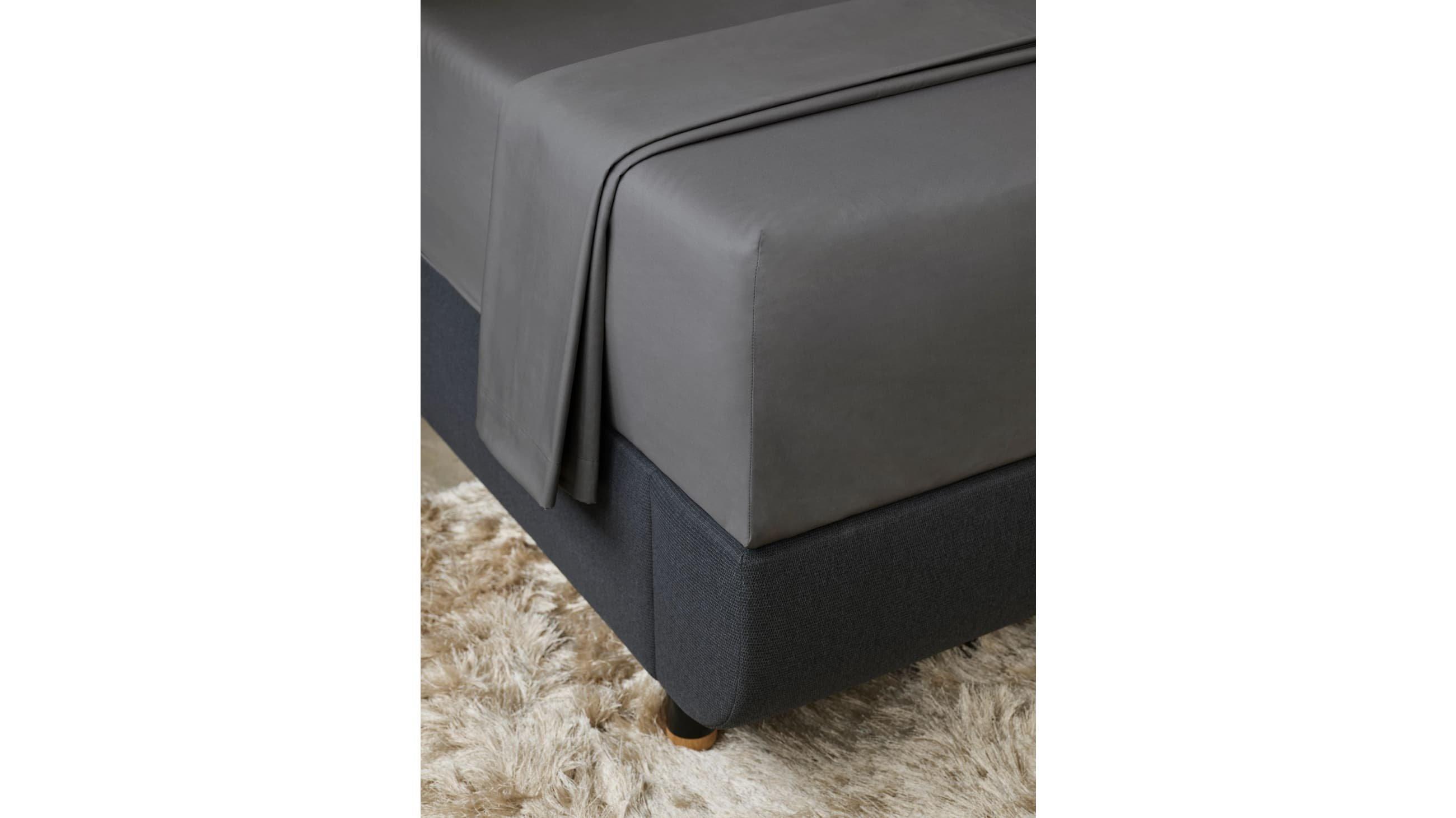 Drap-housse élastique en coton égyptien Home by TEMPUR® Anthracite 80 x 200 CM