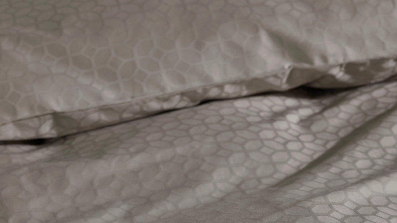Housse de couette en coton jacquard Home by TEMPUR® Luxe Beige 240 x 260 CM