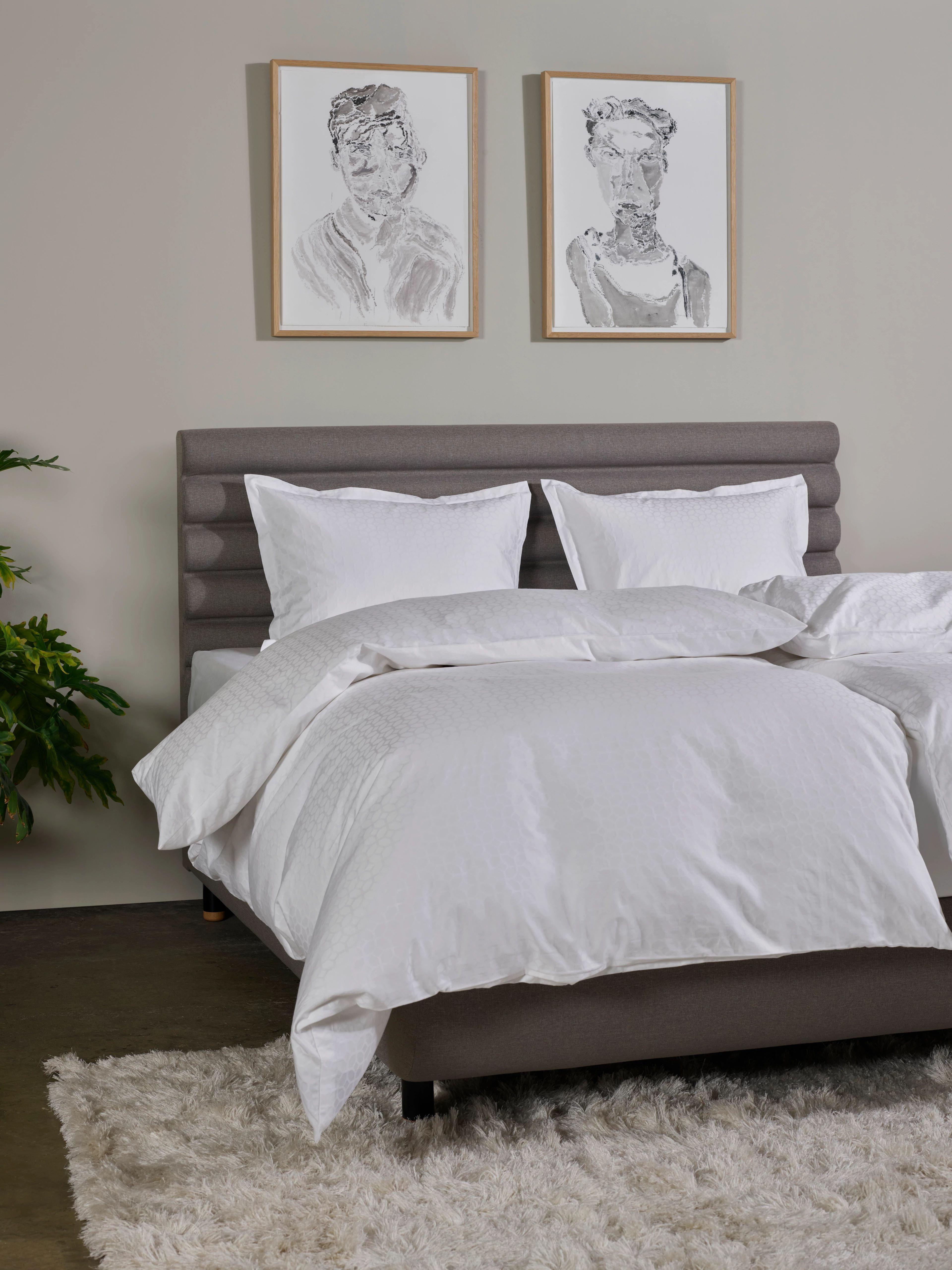 HOUSSE DE COUETTE COTON JACQUARD Blanc 220 x 240 CM HOME BY TEMPUR®