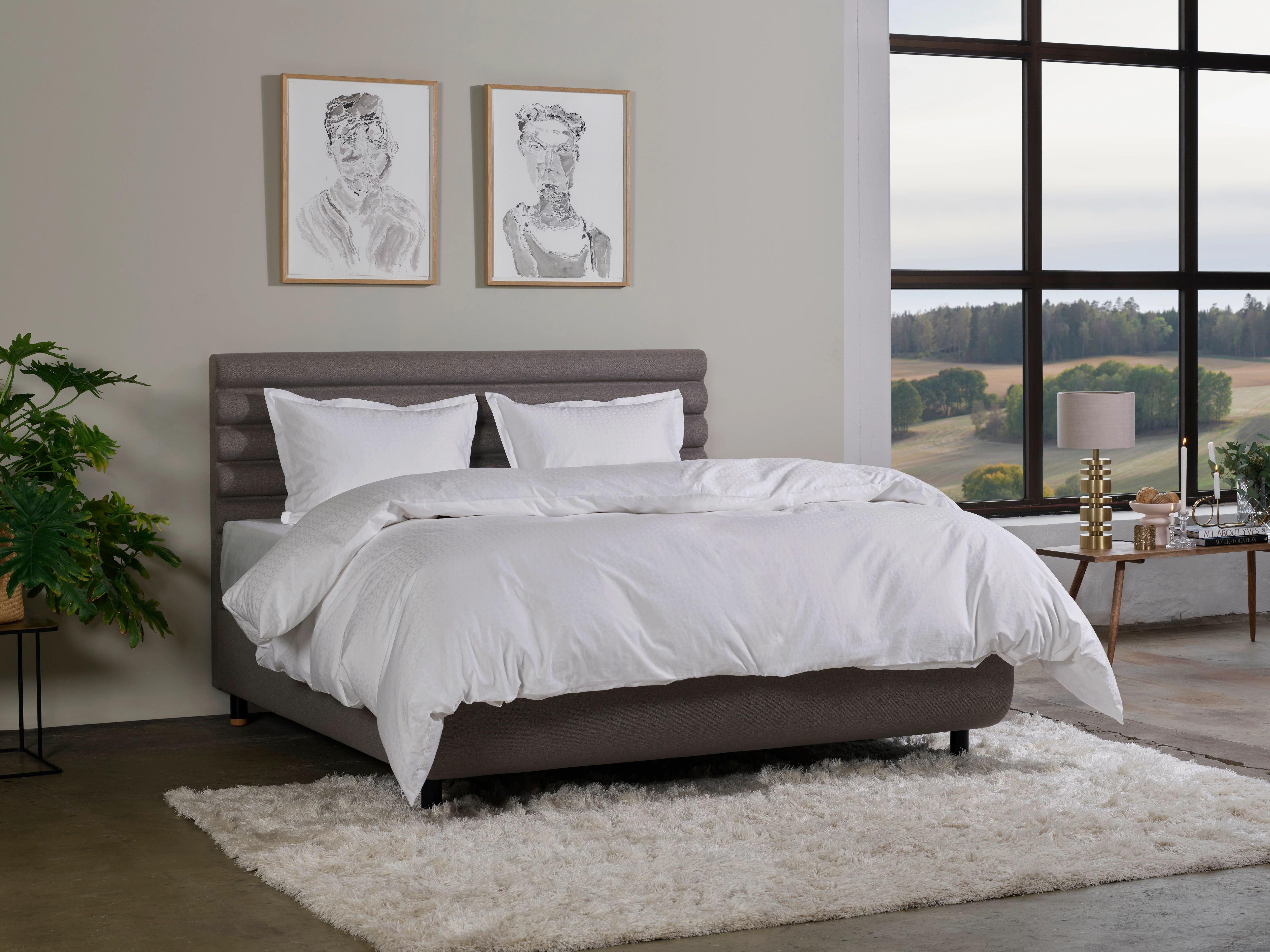 HOUSSE DE COUETTE COTON JACQUARD Blanc 240 x 260 CM HOME BY TEMPUR®