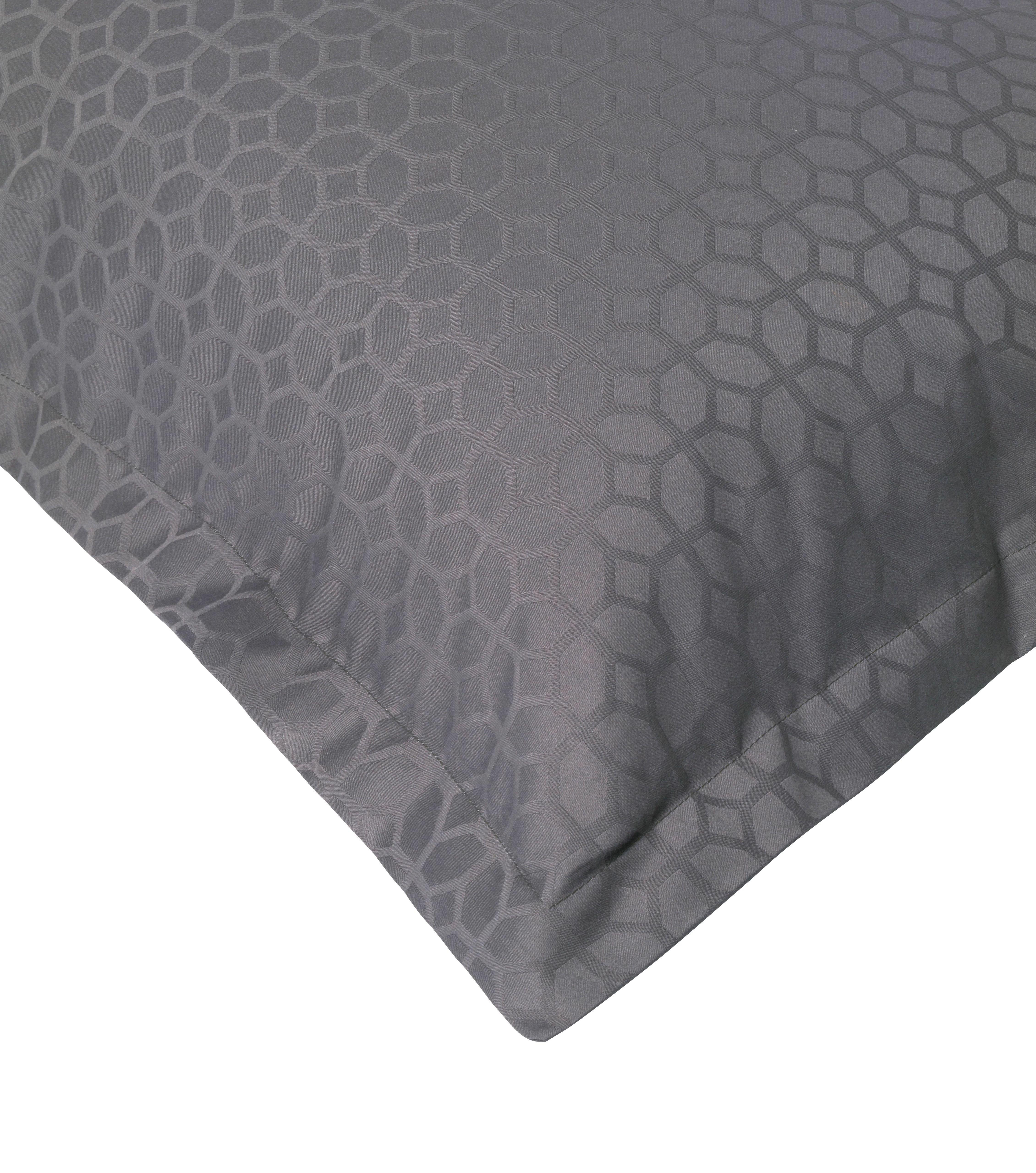 TAIE D'OREILLER COTON JACQUARD Anthracite 63 x 63 CM HOME BY TEMPUR®