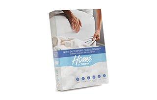 Home by Tempur Cooling Tencel Mattress Protector and Fitted Sheet 80x200x17-White