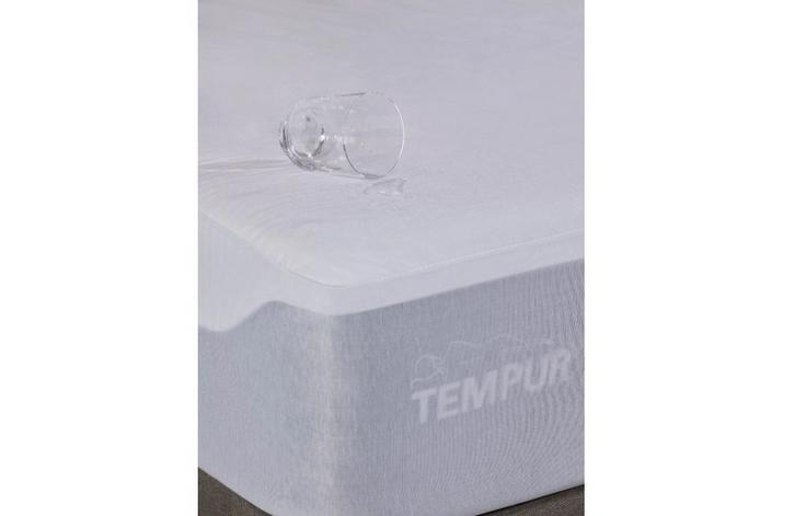 Home by Tempur Cooling Tencel Mattress Protector and Fitted Sheet 80x200x17-White