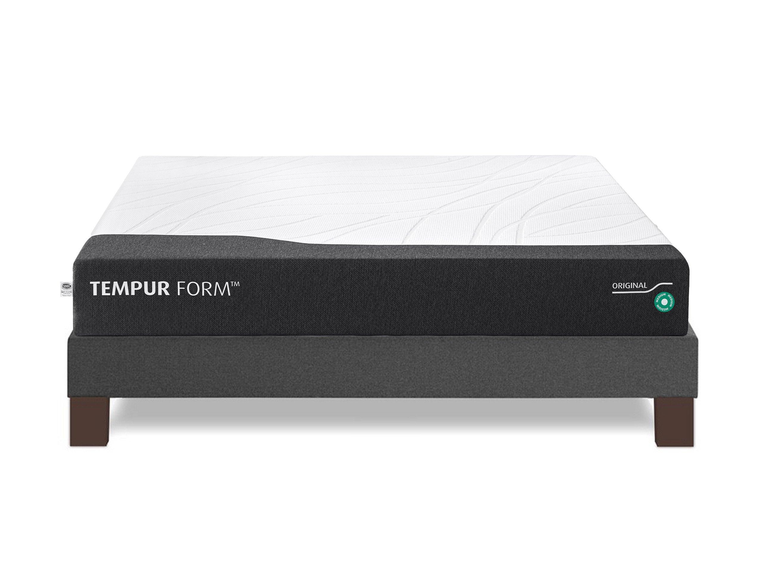 Ensemble matelas TEMPUR FORM&trade; 140 x 190 cm, sommier 15 cm encastrable tiss&eacute; anthracite
