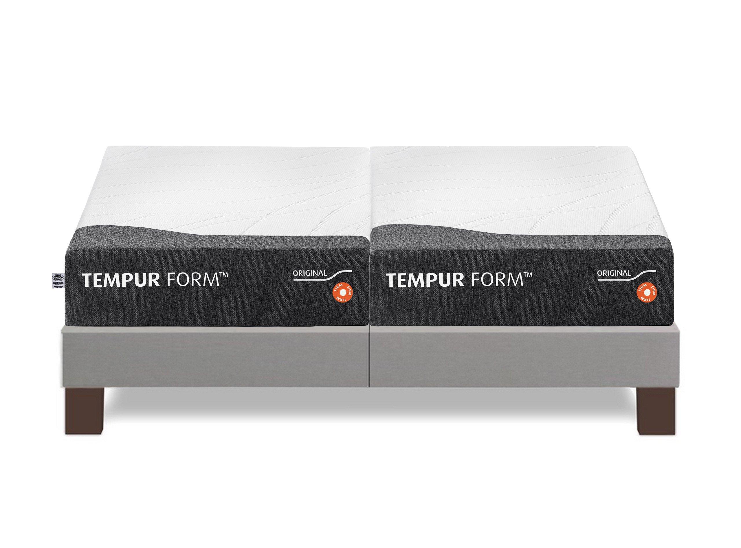 Ensemble matelas TEMPUR FORM™ Duo 160 x 200 cm, sommier 15 cm encastrable tissé naturel