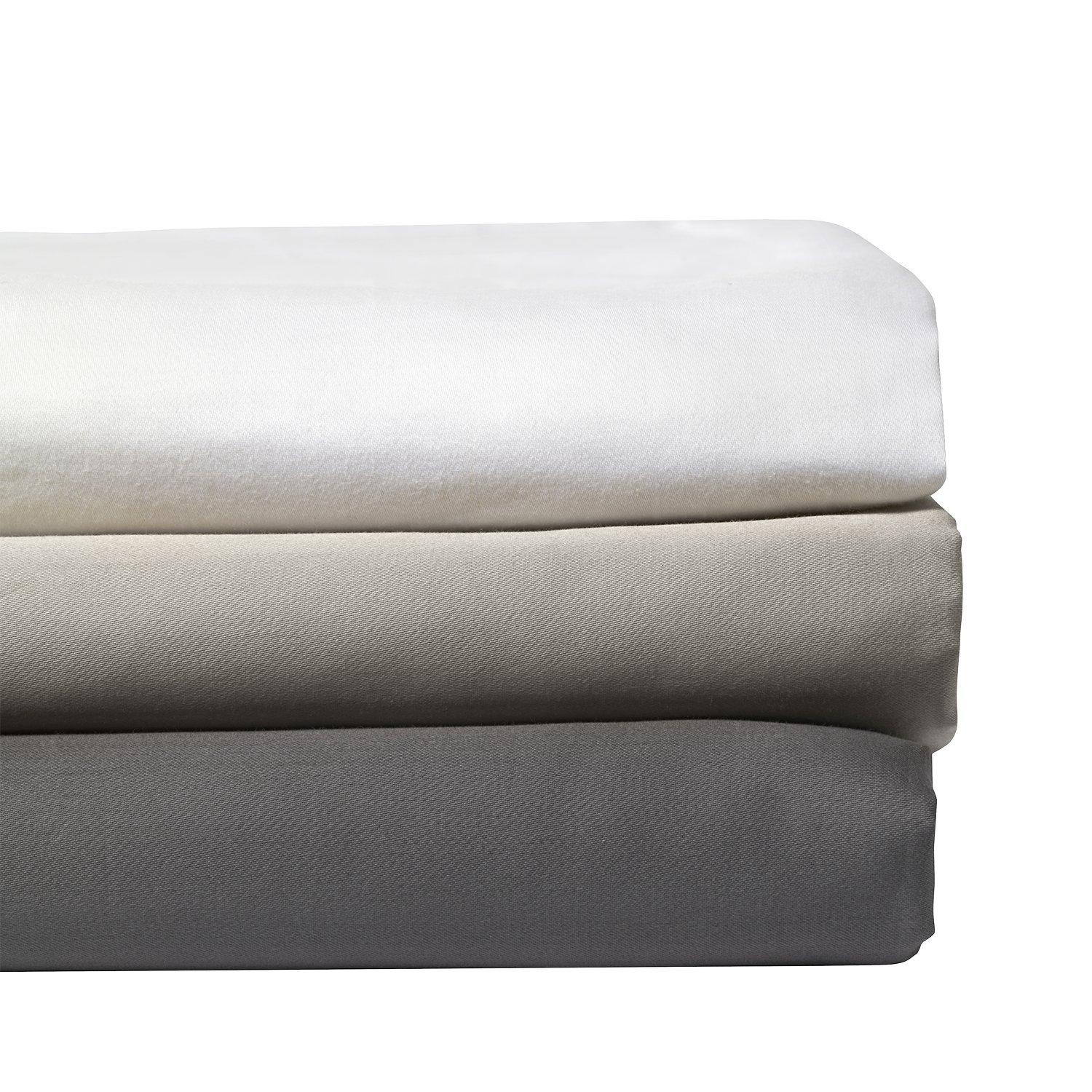 Bomullssatinlakan 400 trådtäthet 180x270 cm - Antracit