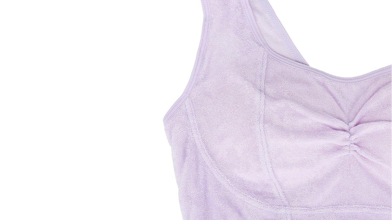 Women's Padded Soft Top In Lavender Pink