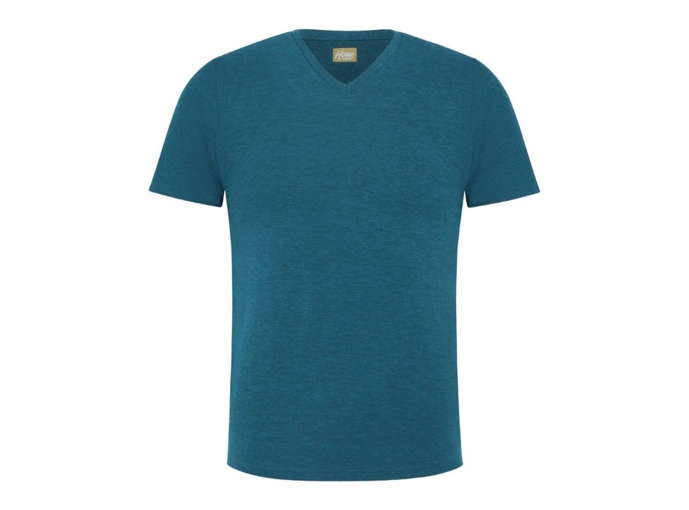 Men's Short Sleeve V Neck T-Shirt In Blue