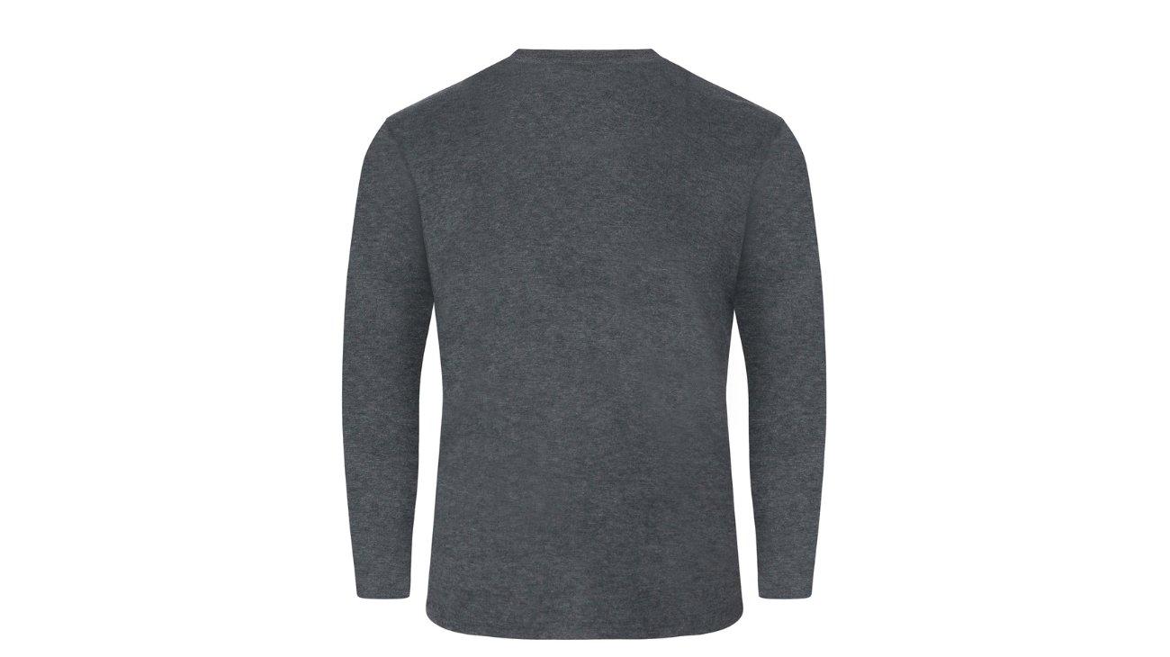 Men's Long Sleeve Crew Neck T-Shirt In Grey