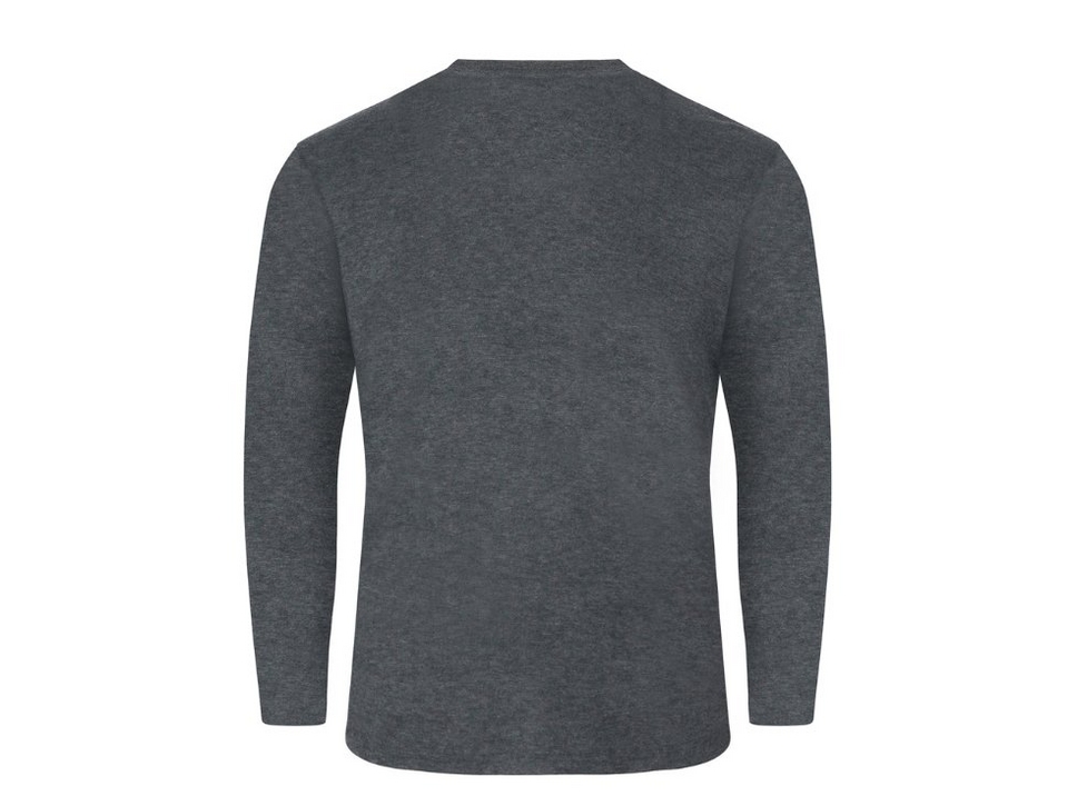 Men's Long Sleeve Crew Neck T-Shirt In Grey