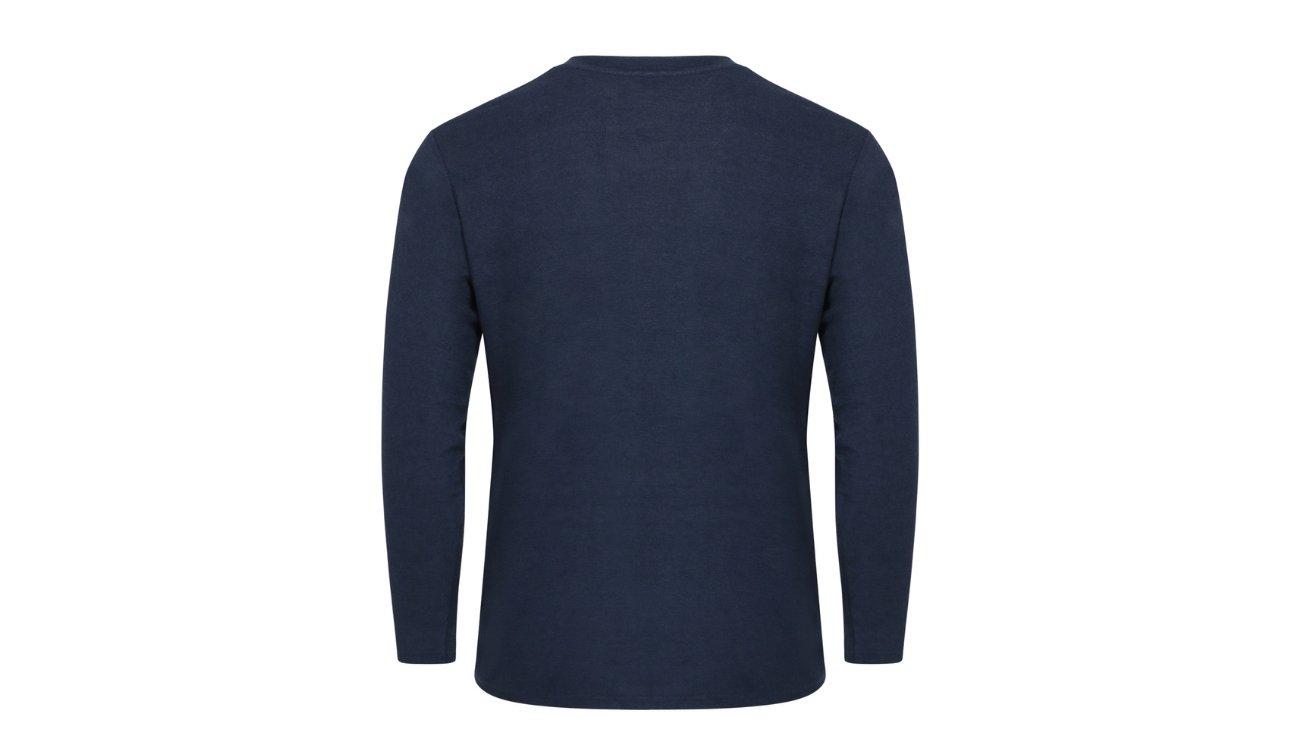 Men's Long Sleeve Crew Neck T-Shirt In Navy