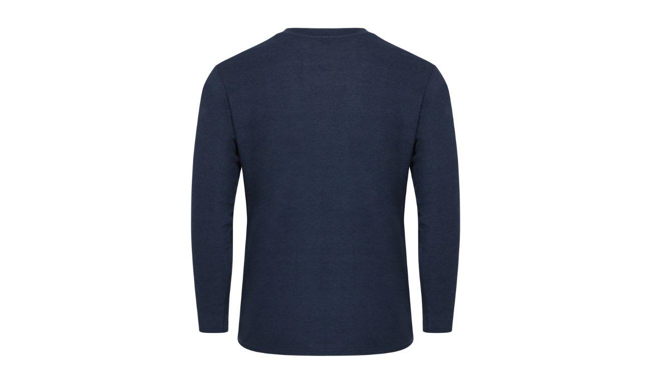 Men's Long Sleeve Crew Neck T-Shirt In Navy