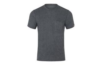 Men's Short Sleeve Crew Neck Shirt With Pocket In Grey
