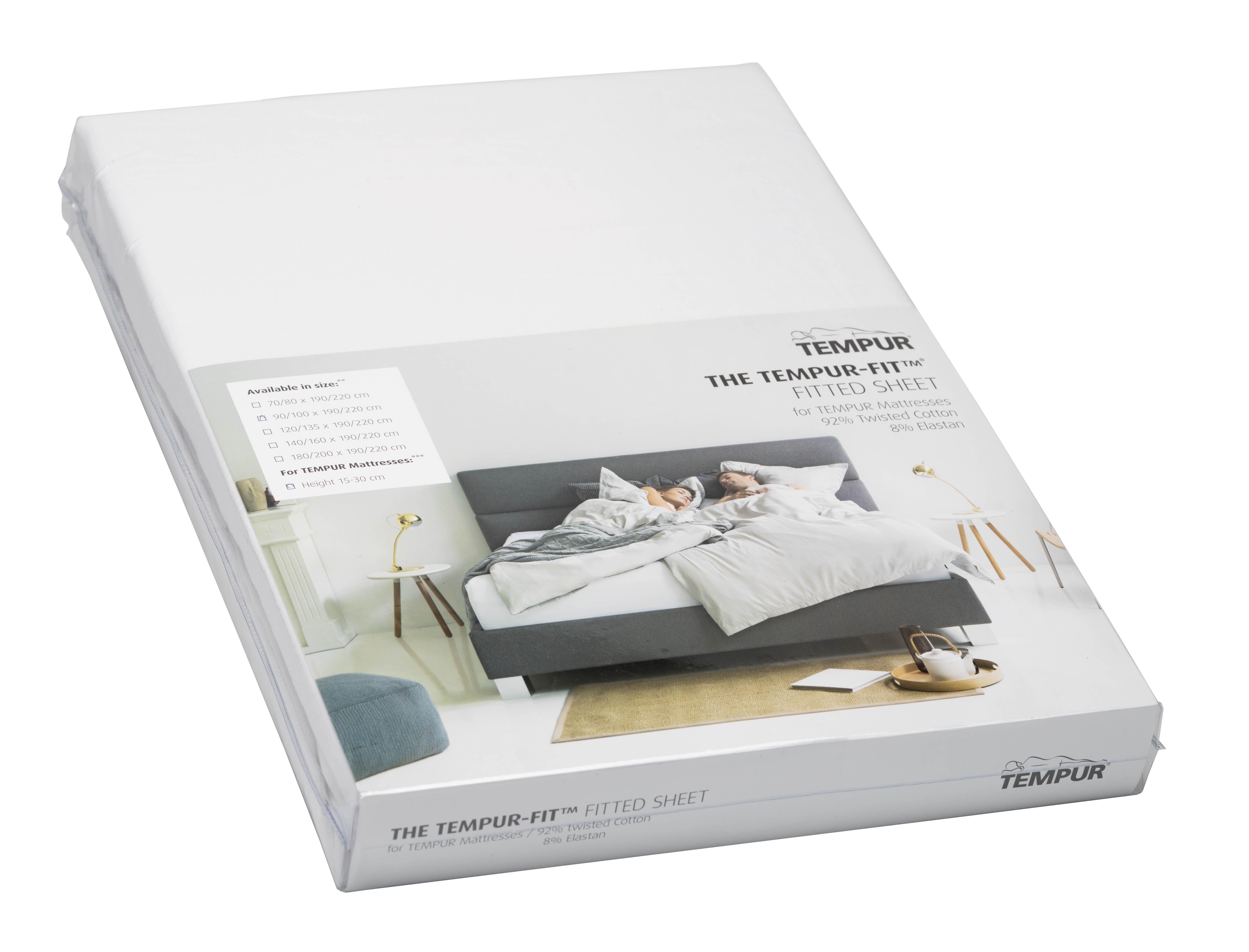 TEMPUR-FIT™ Drap-housse 90x200 -  Blanc