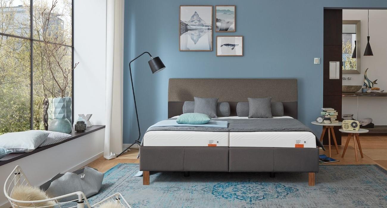 Tempur Luxe Bettlaken-Set Aus ägyptischer Baumwolle, 400 Fadenzahl, Kühles Grau, TwinXL – Atmungsaktiv & Mit Vier-Wege-Stretch