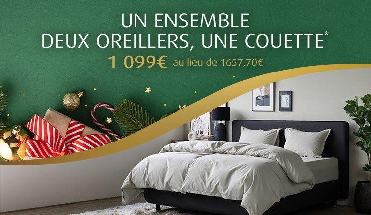 Pack 2 oreillers et une couette TEMPUR