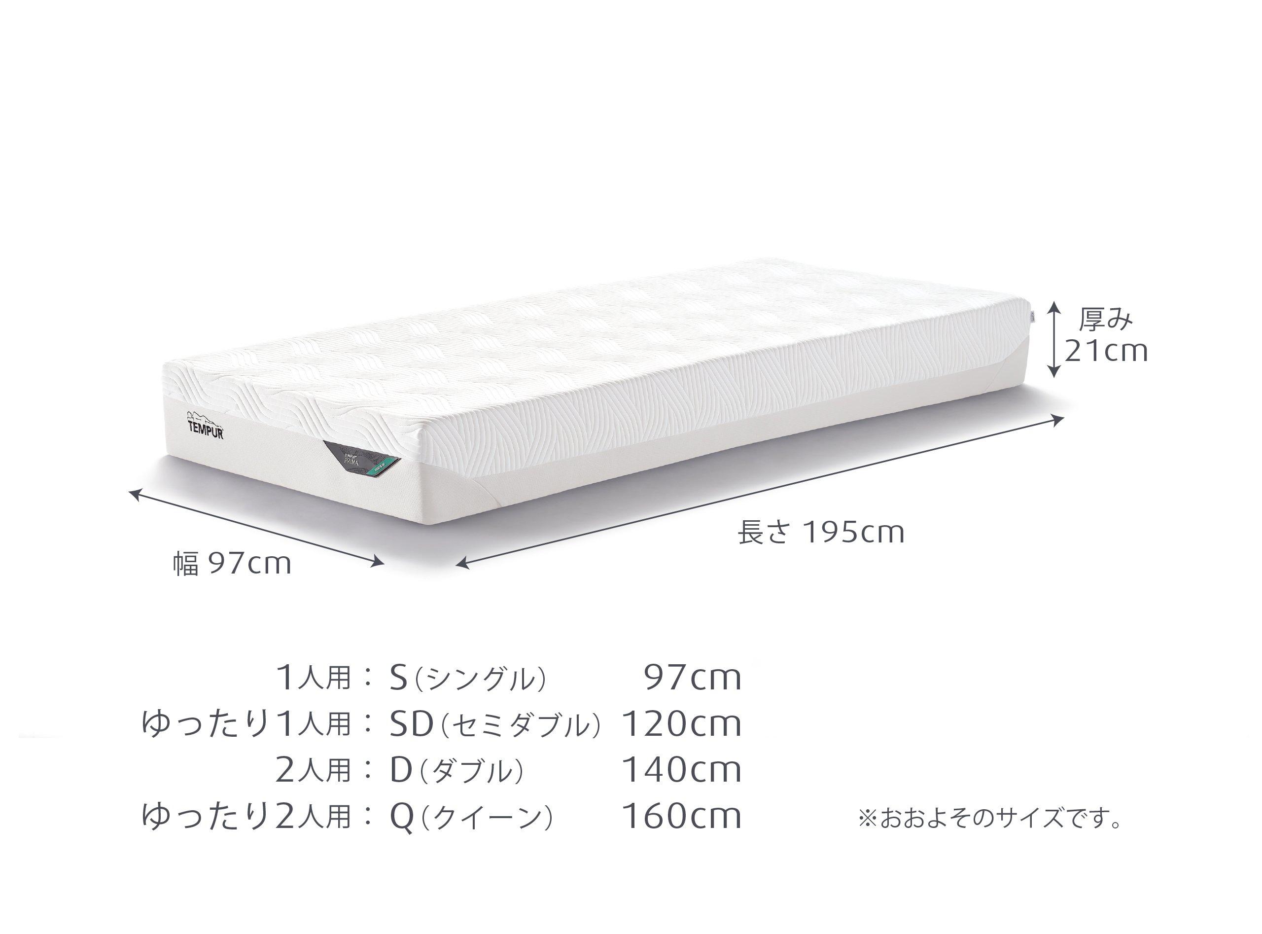 [アウトレット] プリマ マットレス 厚み21cm ふつうのかたさ クイーン マットレス 保証対象外
