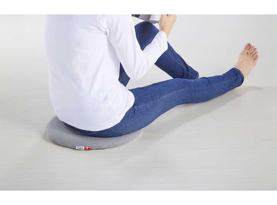 マルマルクッション レモンイエロー 椅子用クッション 座布団