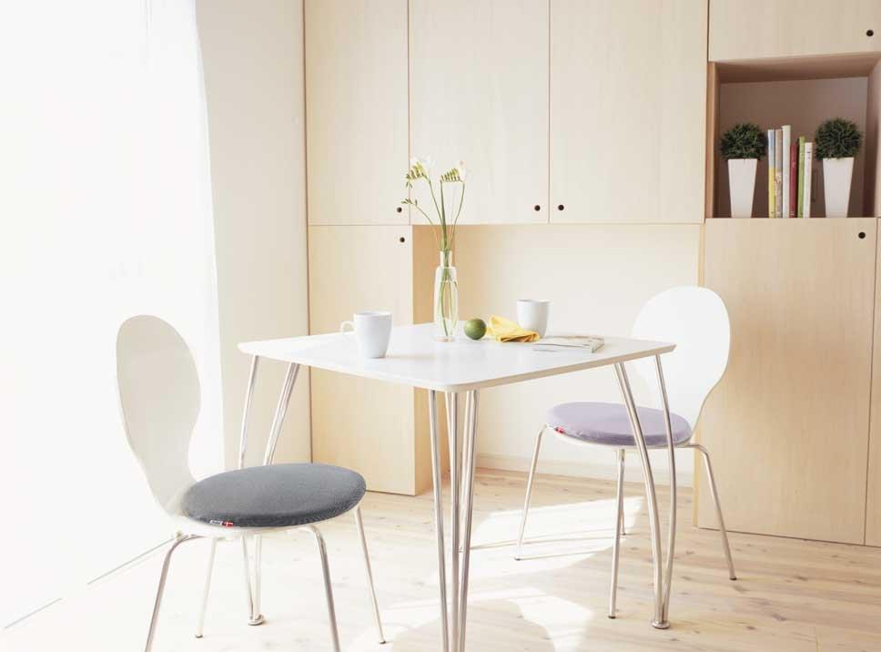 マルマルクッション レモンイエロー 椅子用クッション 座布団