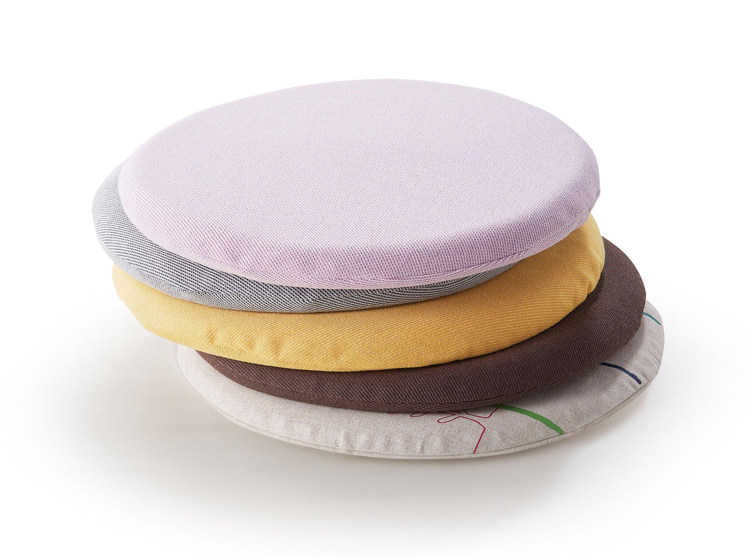 マルマルクッション レモンイエロー 椅子用クッション 座布団