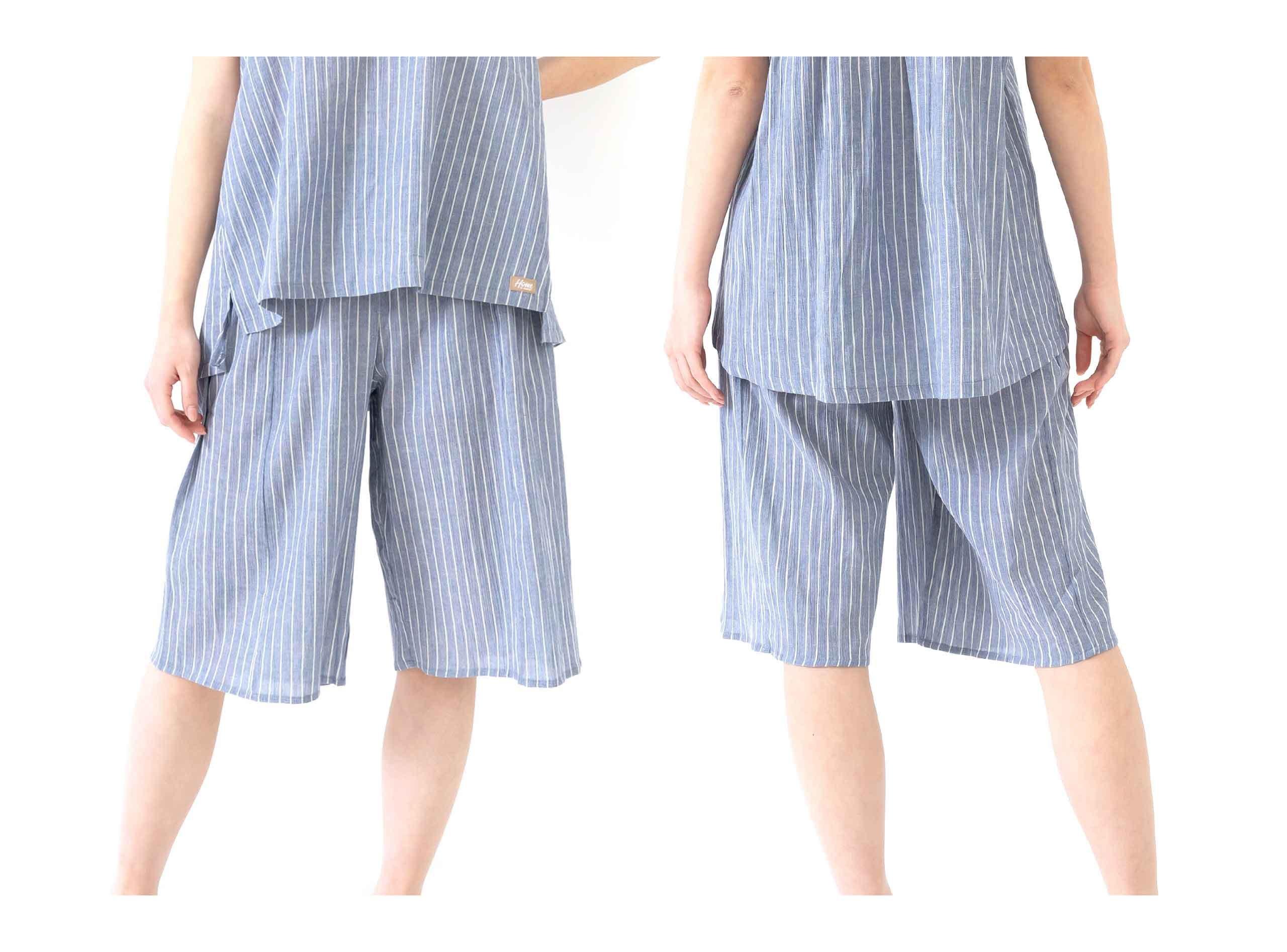 [ネット限定] リラクシングウェア レディース キュロットパンツ クレープ