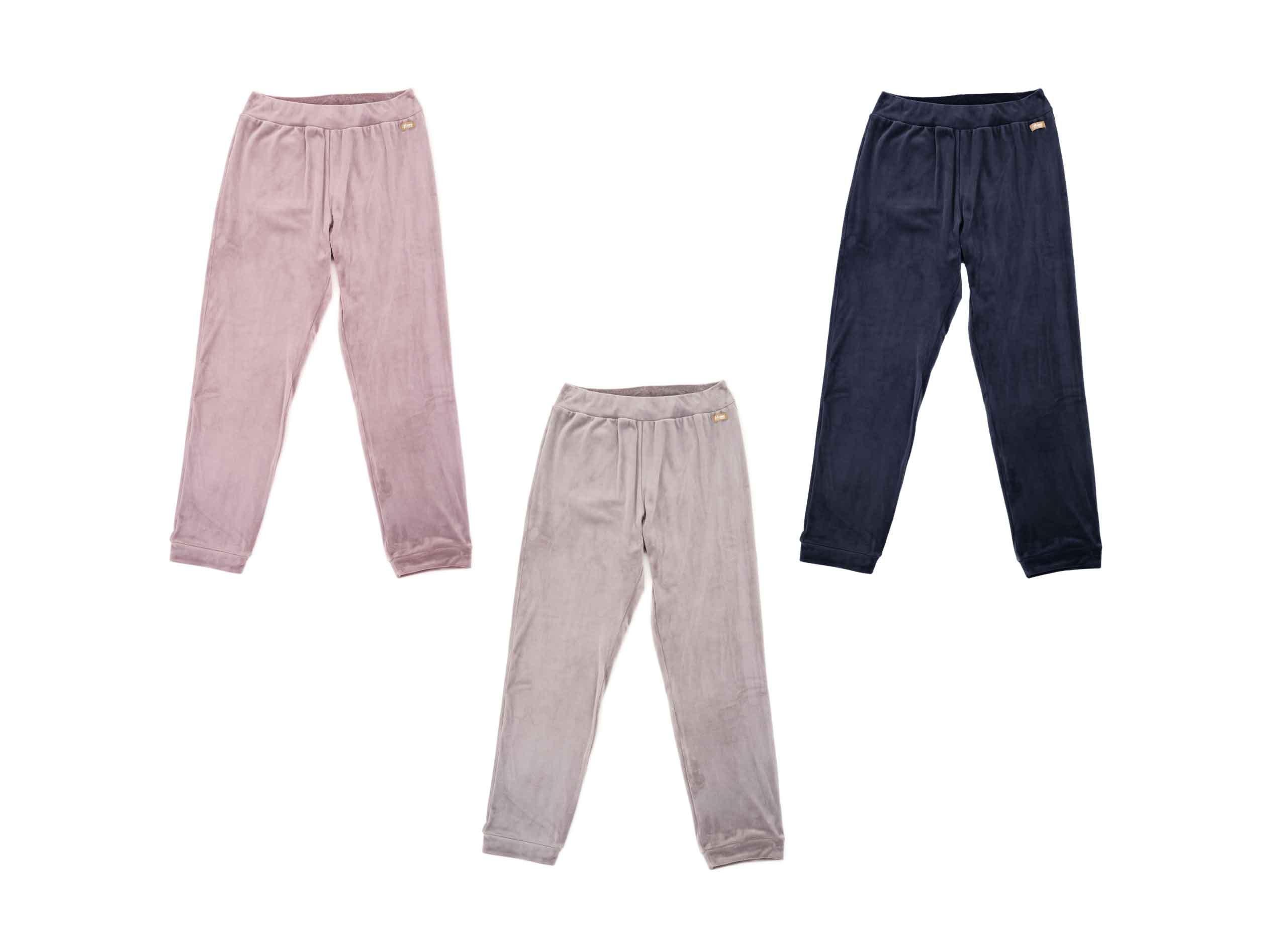 リラクシングウェア レディース バックポケット付きボトム(パンツ) ベロア