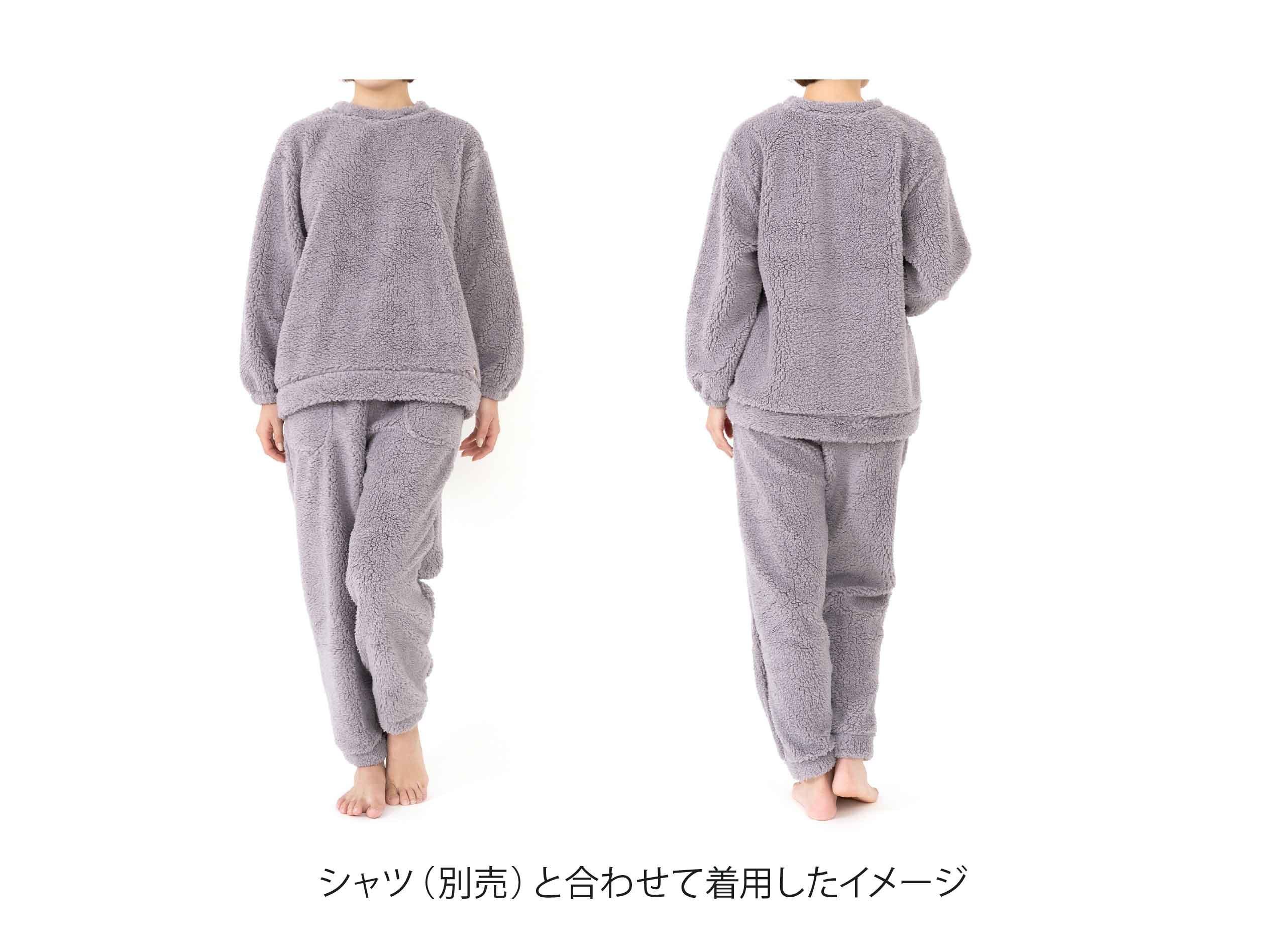 リラクシングウェア レディース ロング丈パンツ パウダーフィールボア