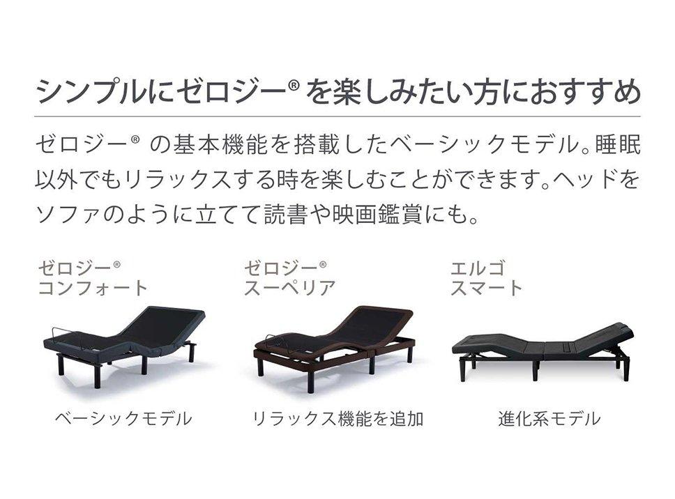 プロ プラス(マットレス:ややかため)とゼロジー(R) コンフォート(電動ベッド)のセット セミダブル