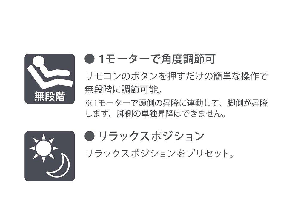 プロ（マットレス ふつうのかたさ）とエルゴ ワン（電動ベッド）のセット シングル