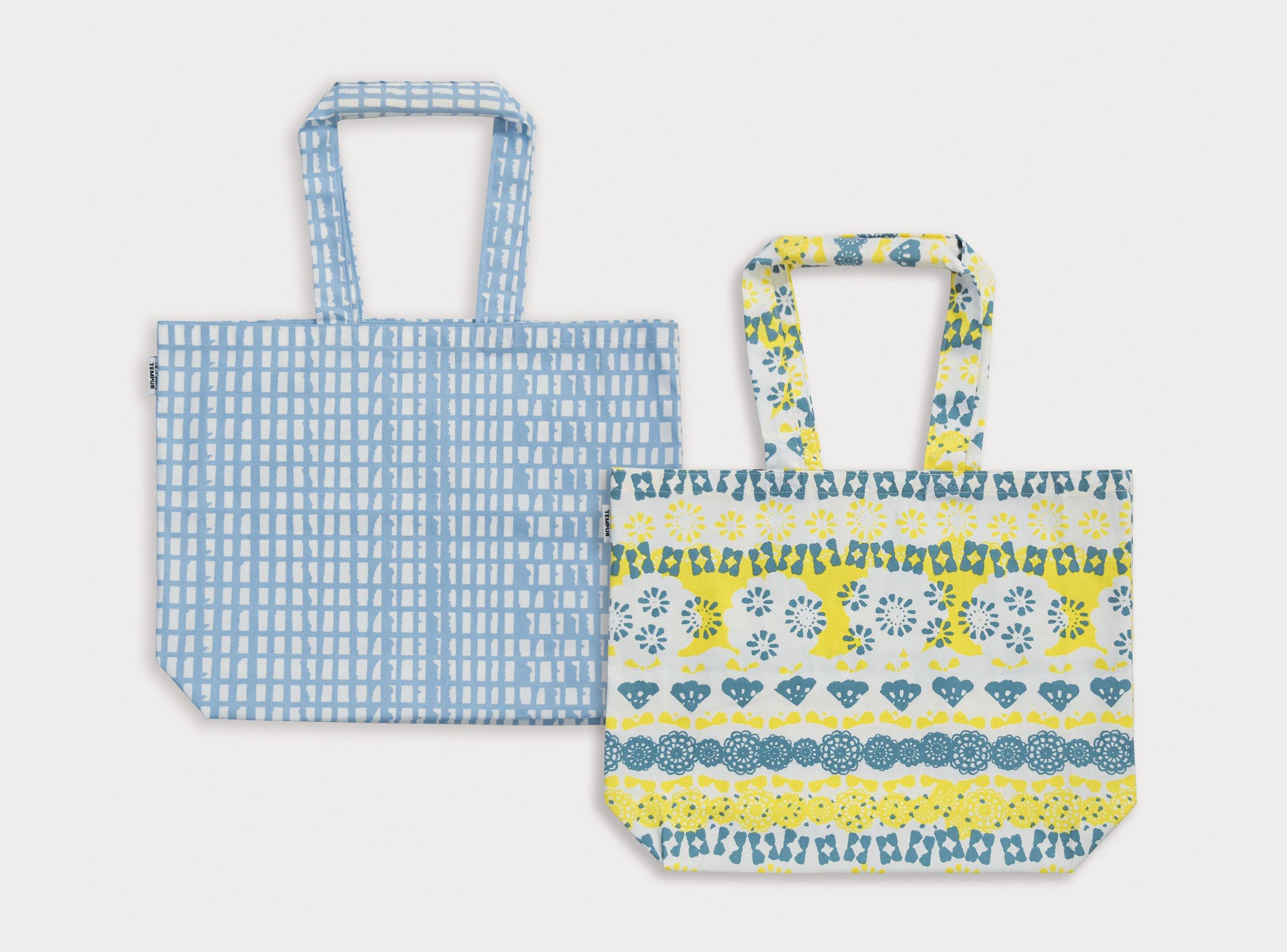 [新生活フェア] 北欧柄トートバッグ(非売品) 対象マットレス・フトン・ベッドご購入でプレゼント ※数量限定、イエローかブルーのどちらか1つ（選べません）