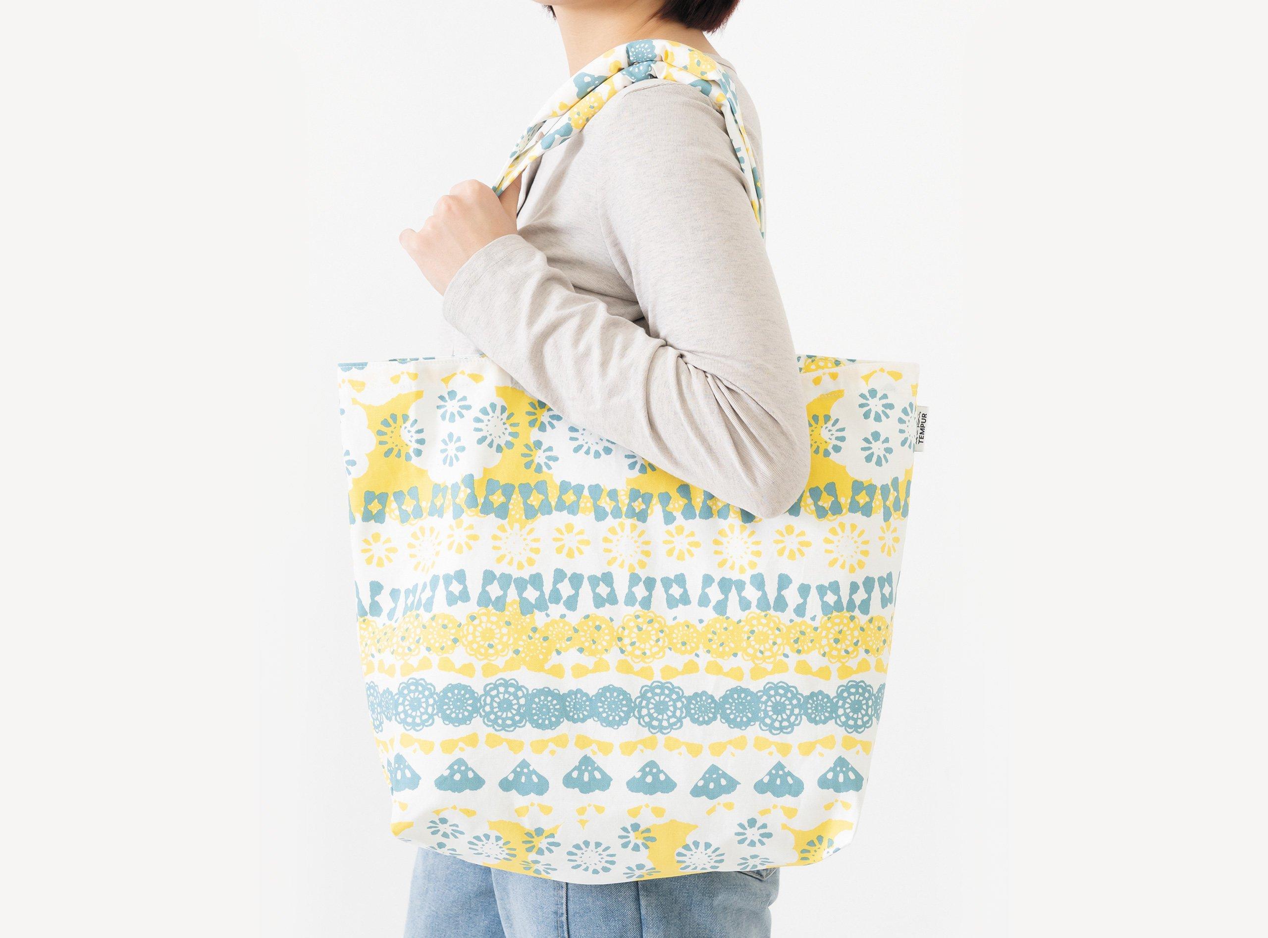 [新生活フェア] 北欧柄トートバッグ(非売品) 対象マットレス・フトン・ベッドご購入でプレゼント ※数量限定、イエローかブルーのどちらか1つ（選べません）