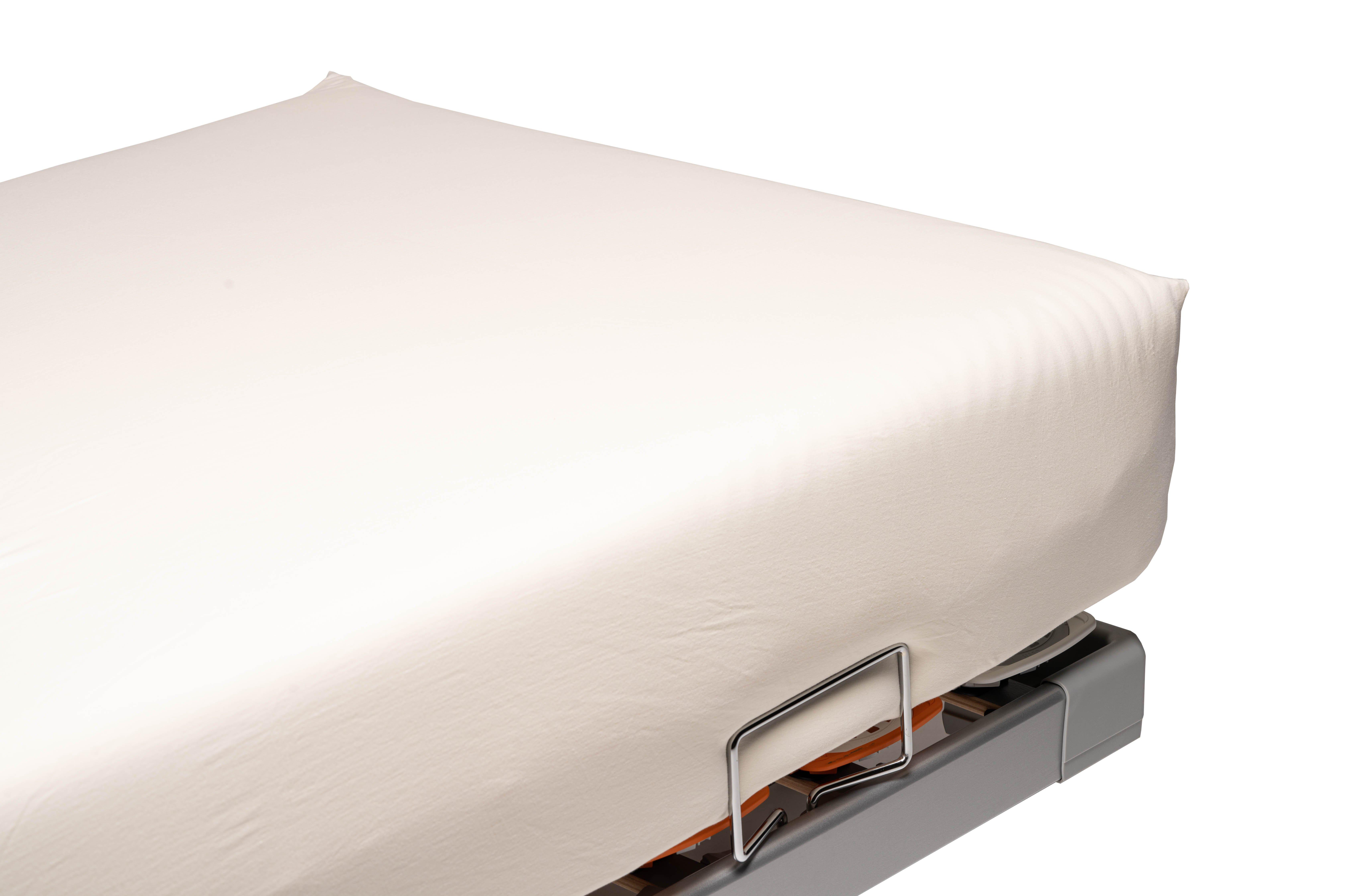 Hoeslaken Stretch Jersey cr&egrave;me 90/100 x 200/220 cm