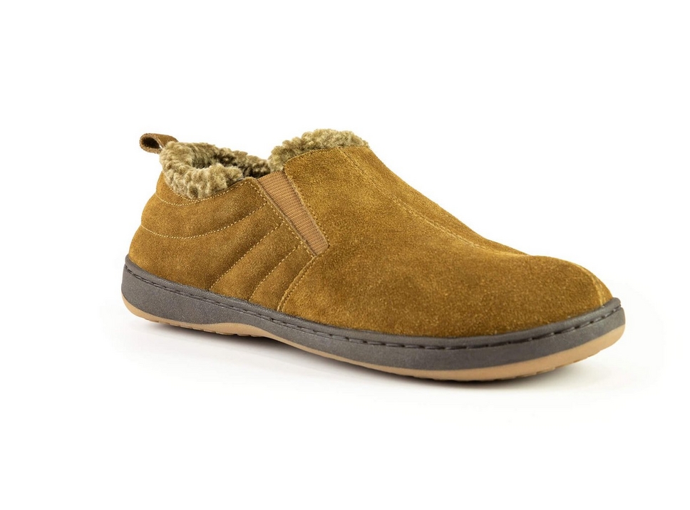 Home by Tempur Warrick Suede Men's Slippers (chestnut)