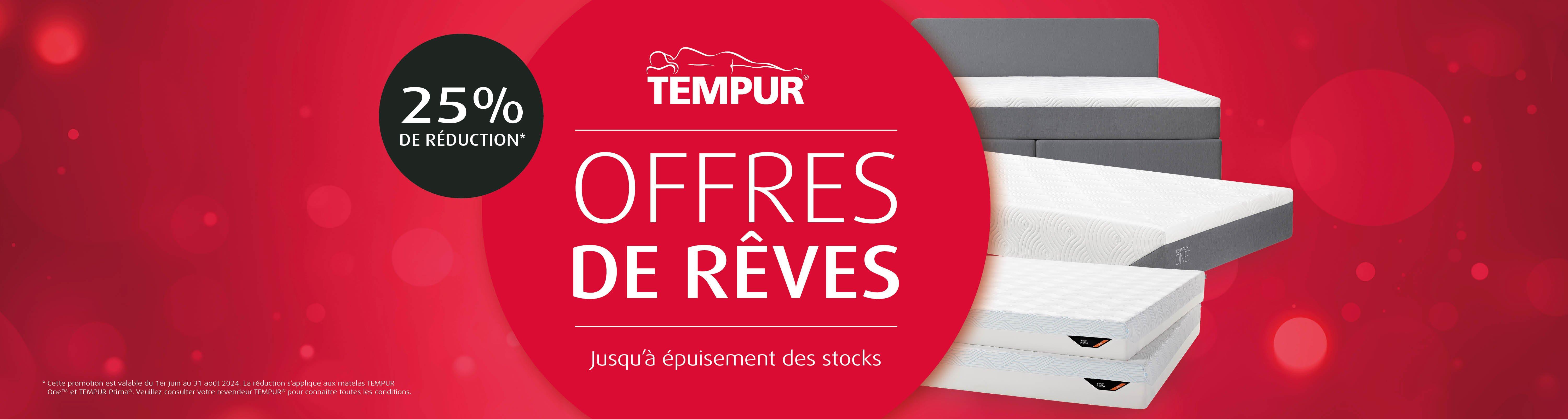 Lit avec Matelas à Mémoire de Forme TEMPUR®