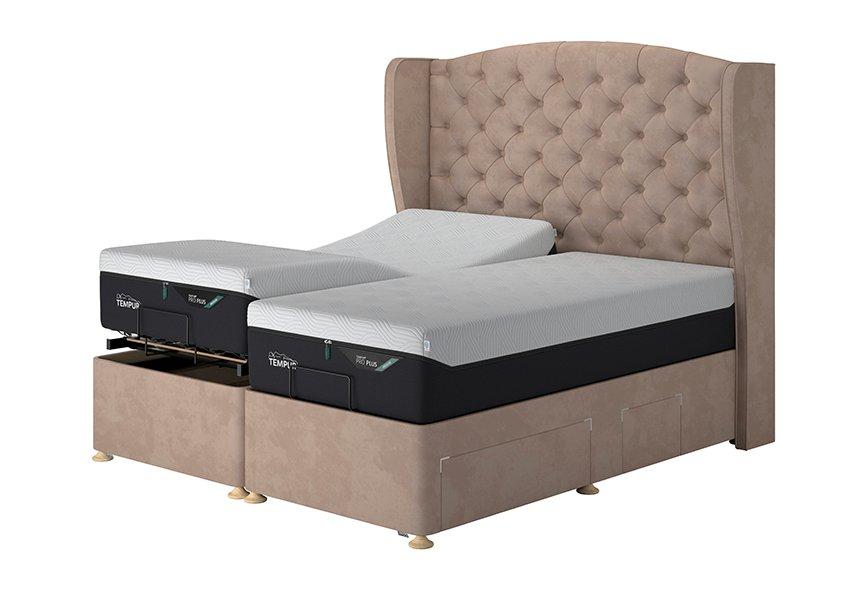 TEMPUR&reg; Suffolk Adjustable Disc Drawer Divan (King size)