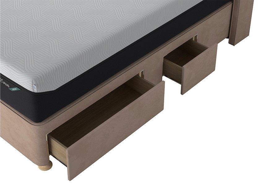 TEMPUR&reg; Suffolk Adjustable Disc Drawer Divan (King size)