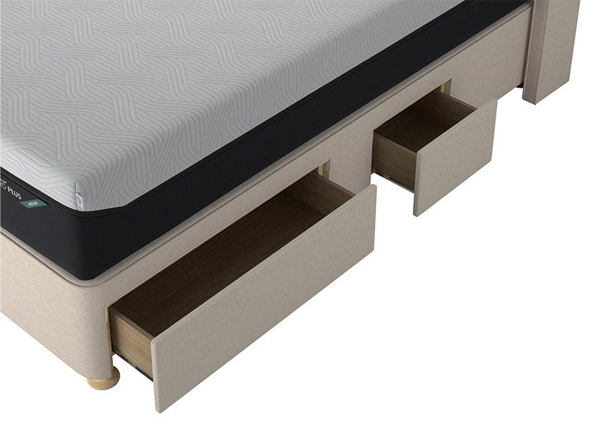 TEMPUR® Suffolk Adjustable Disc Drawer Divan (Super king)