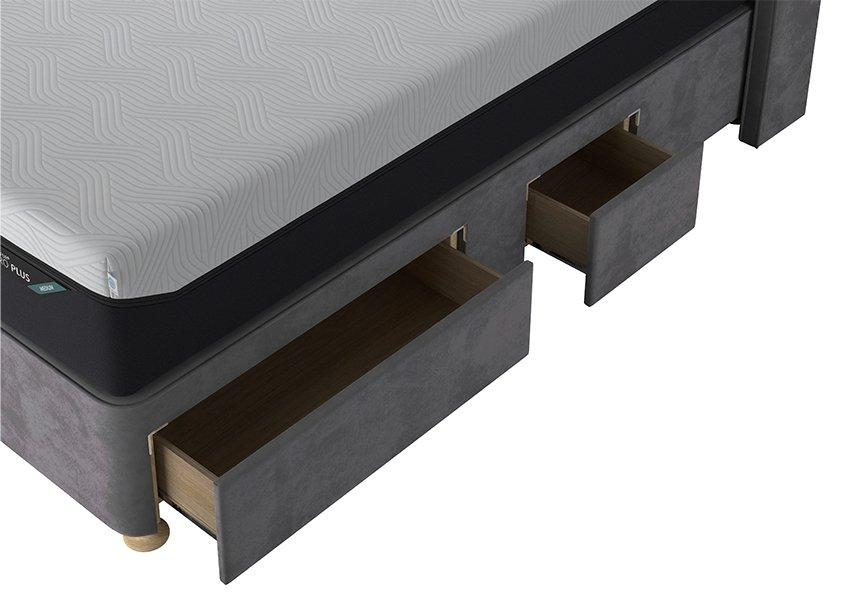 TEMPUR® Suffolk Adjustable Disc Drawer Divan (Long single)