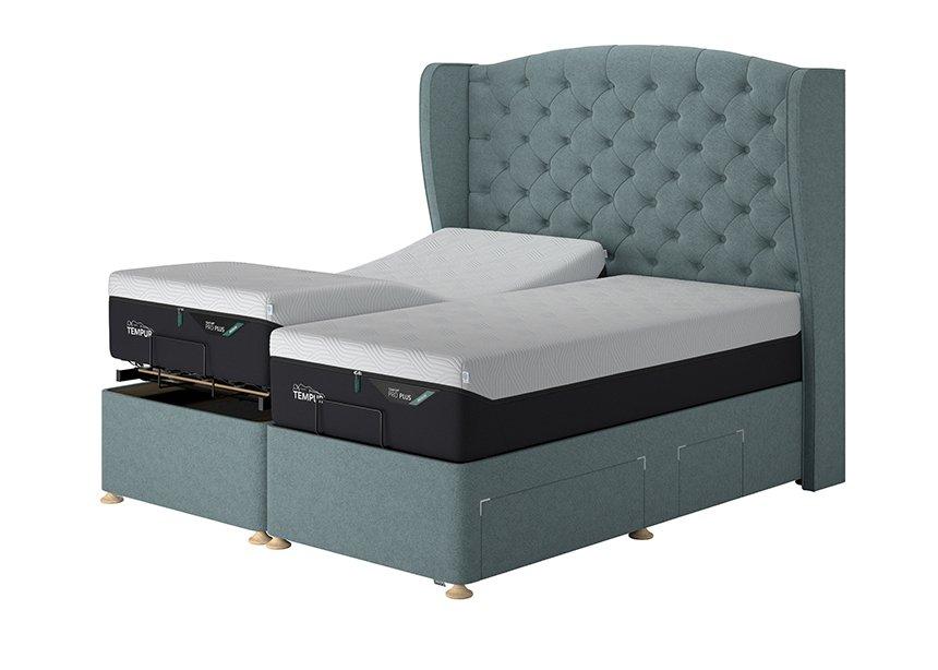 TEMPUR® Suffolk Adjustable Disc Drawer Divan (Long single)