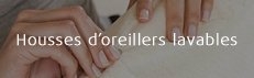 Housses d'oreiller lavables en machine