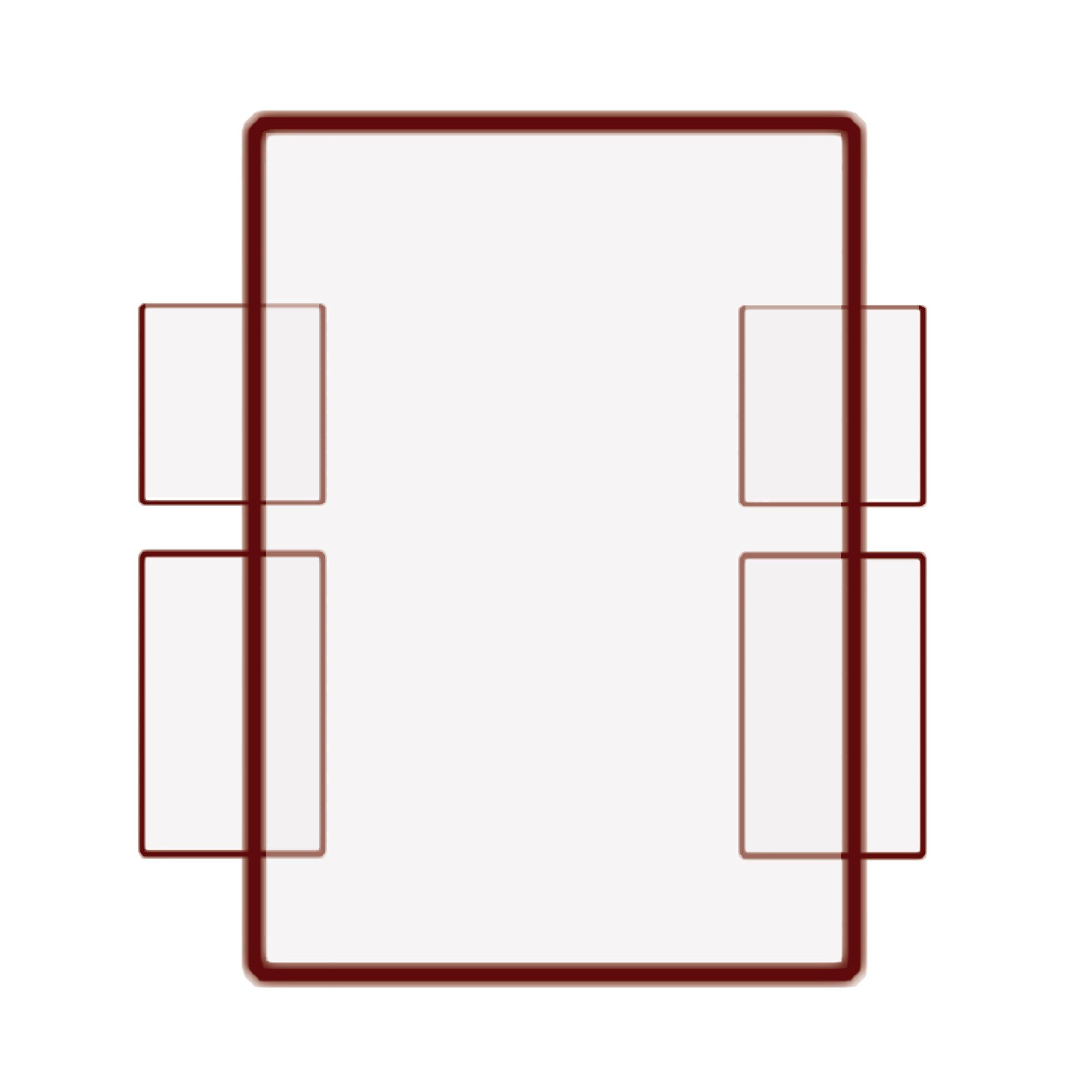 Double bed frame with four drawers icon