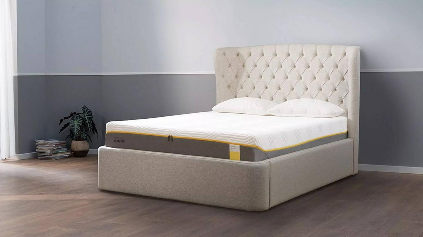 Tempur bed frame base upholstered